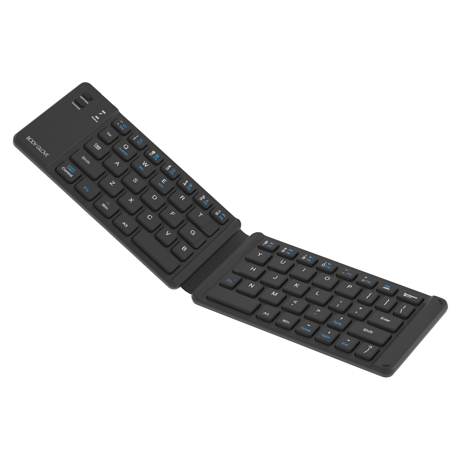 Body Glove Wireless Folding Soft Hinge Keyboard – Black - Image 2