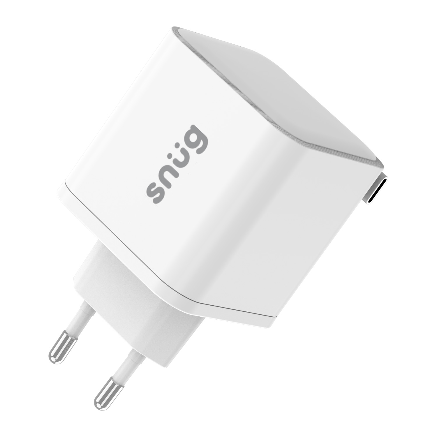 Snug 2 Port PD/USB Charger With Retractable Cable – 65W – White - Image 3