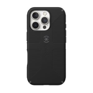 Speck Candyshell Grip MagSafe Case – Apple iPhone 16 Pro – Black & Slate Grey