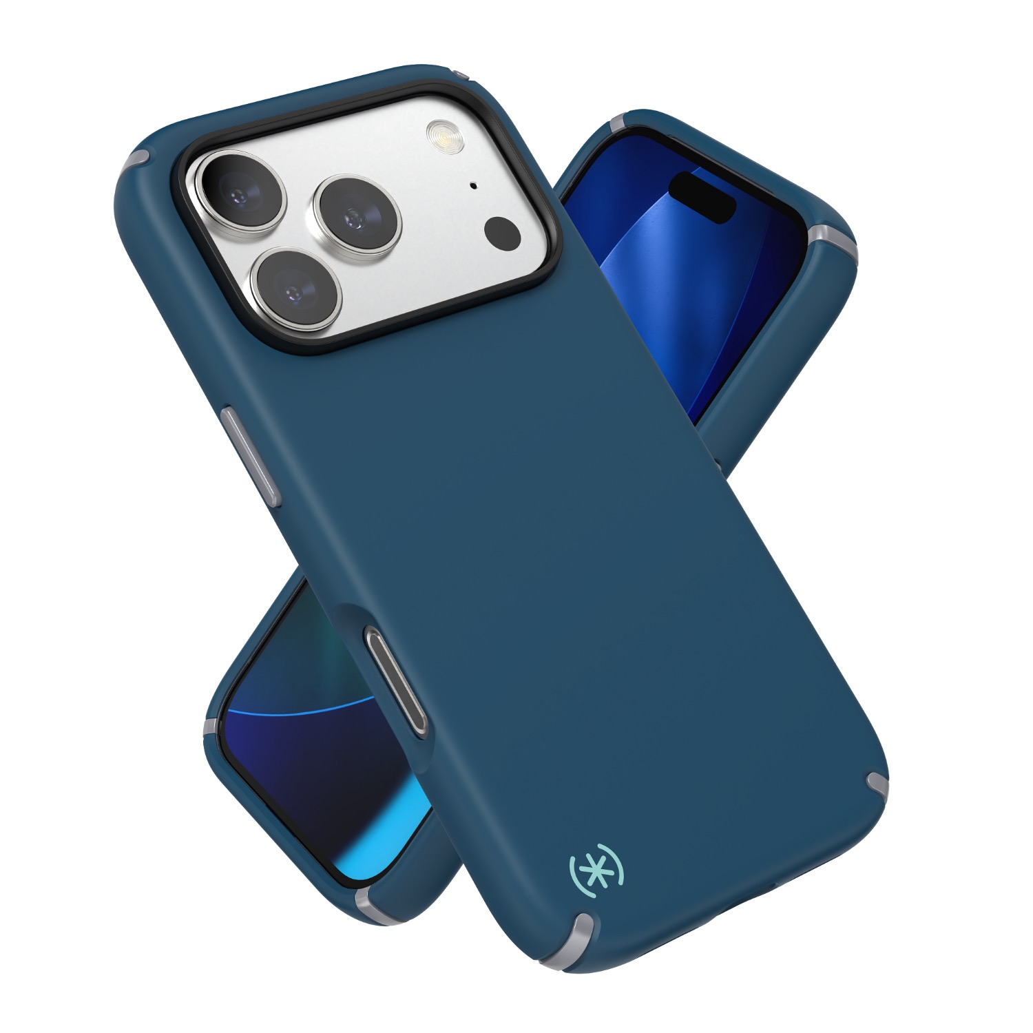 Speck Presidio2 Pro MagSafe Case – Apple iPhone 17 Pro – Blue & Silver - Image 8