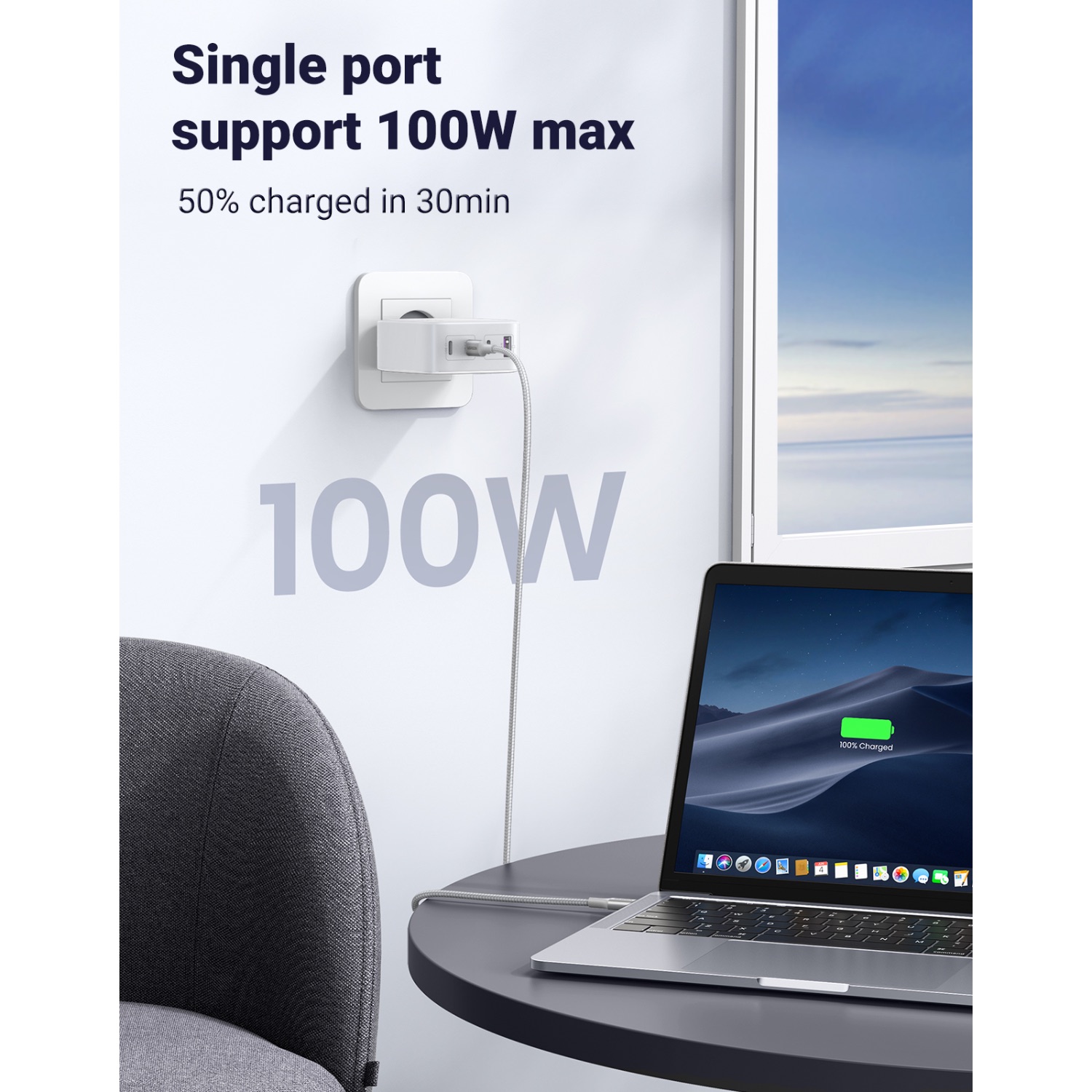 UGREEN 4 Port GaN PD Home Charger – 100W - Image 4