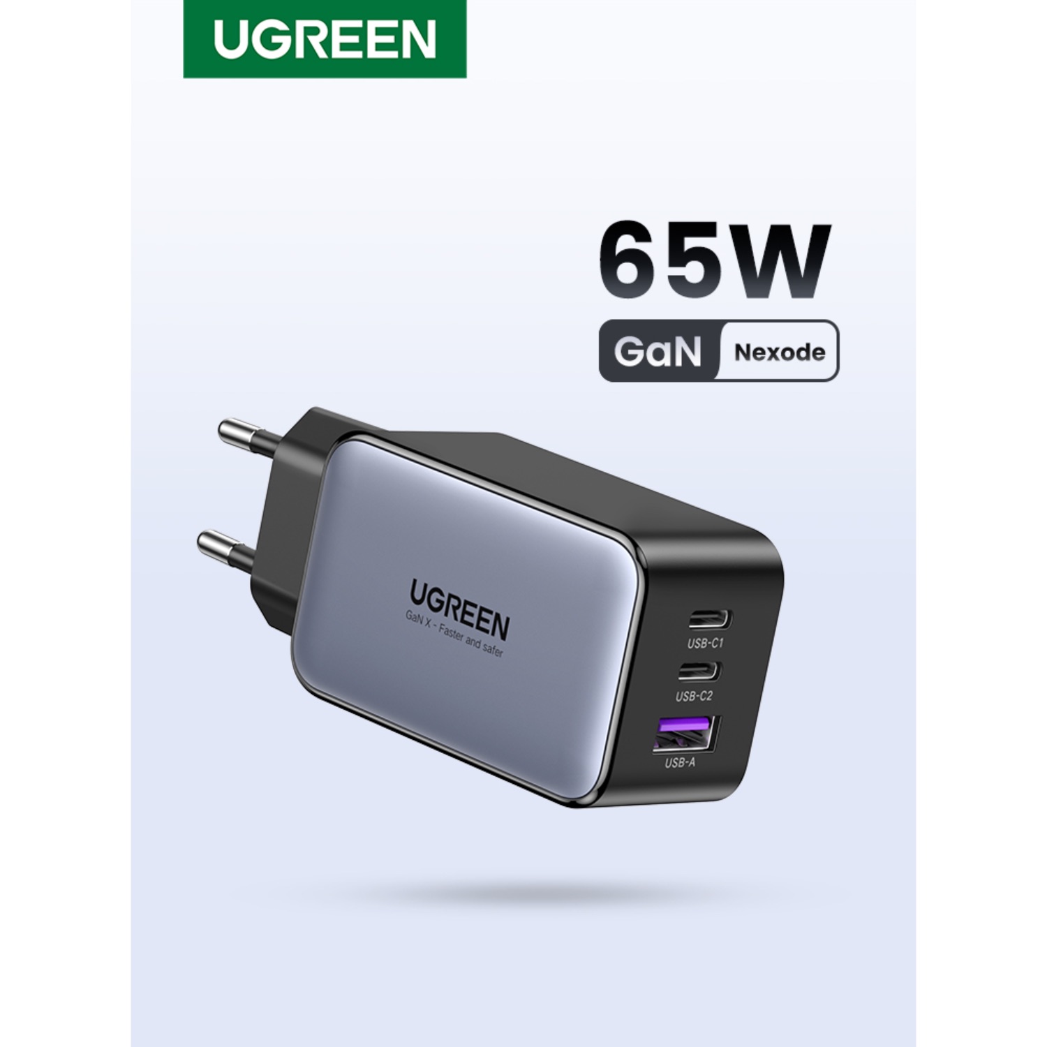 UGREEN 3 Port GaN PD Home Charger – 65W - Image 2