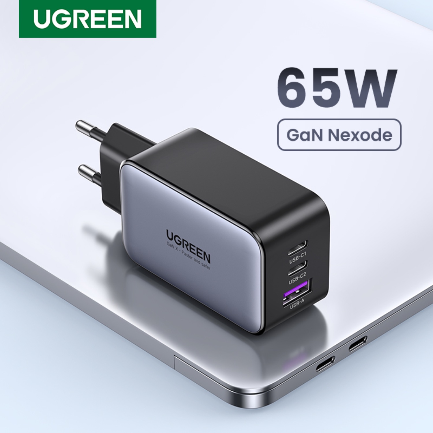 UGREEN 3 Port GaN PD Home Charger – 65W - Image 3