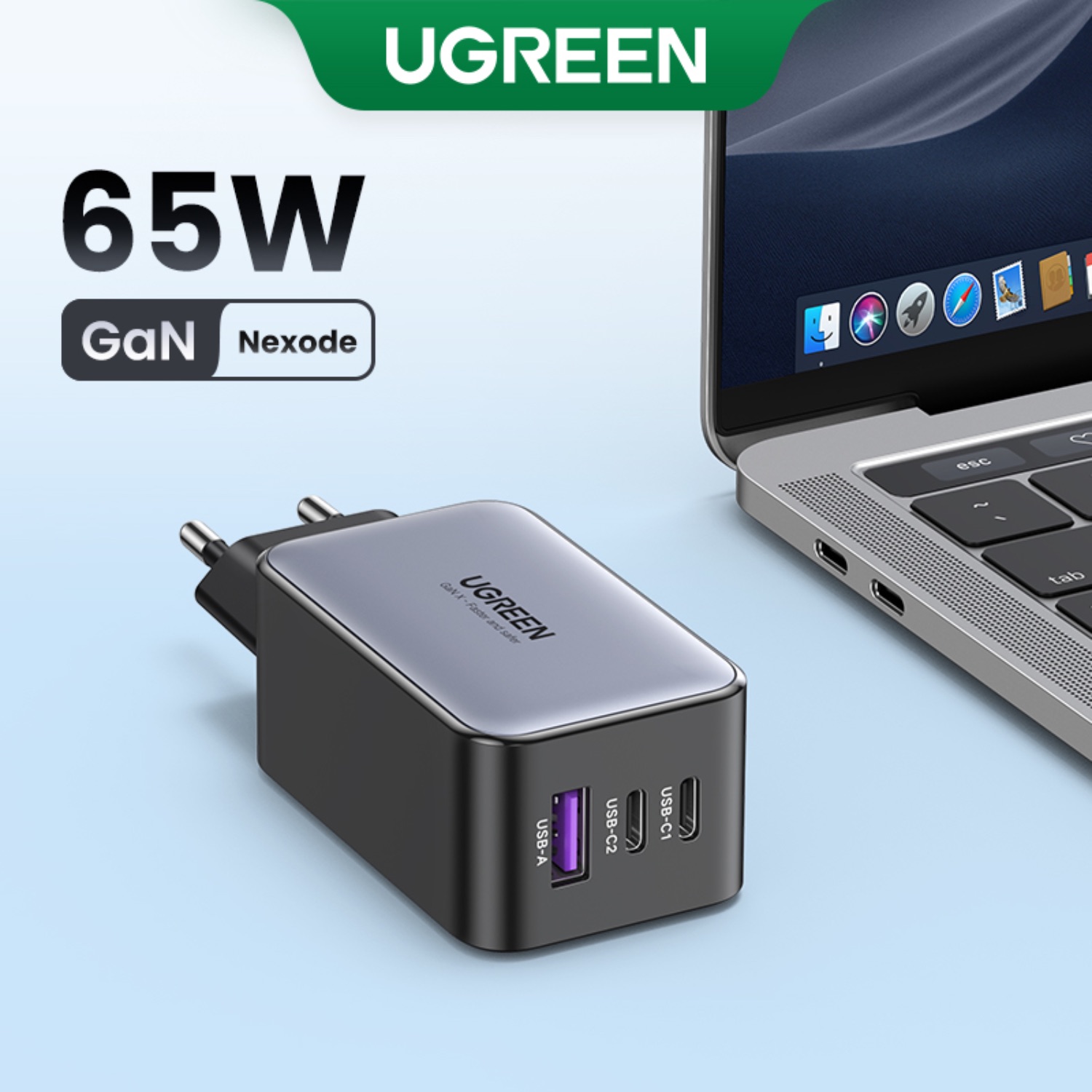 UGREEN 3 Port GaN PD Home Charger – 65W - Image 4