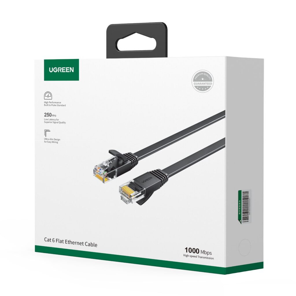 UGREEN NW102 Cat6 U/UTP Flat Ethernet Cable 0.5M / 1M / 2M / 3M / 5M / 8M / 10M / 15M / 20M / 30M - Image 5