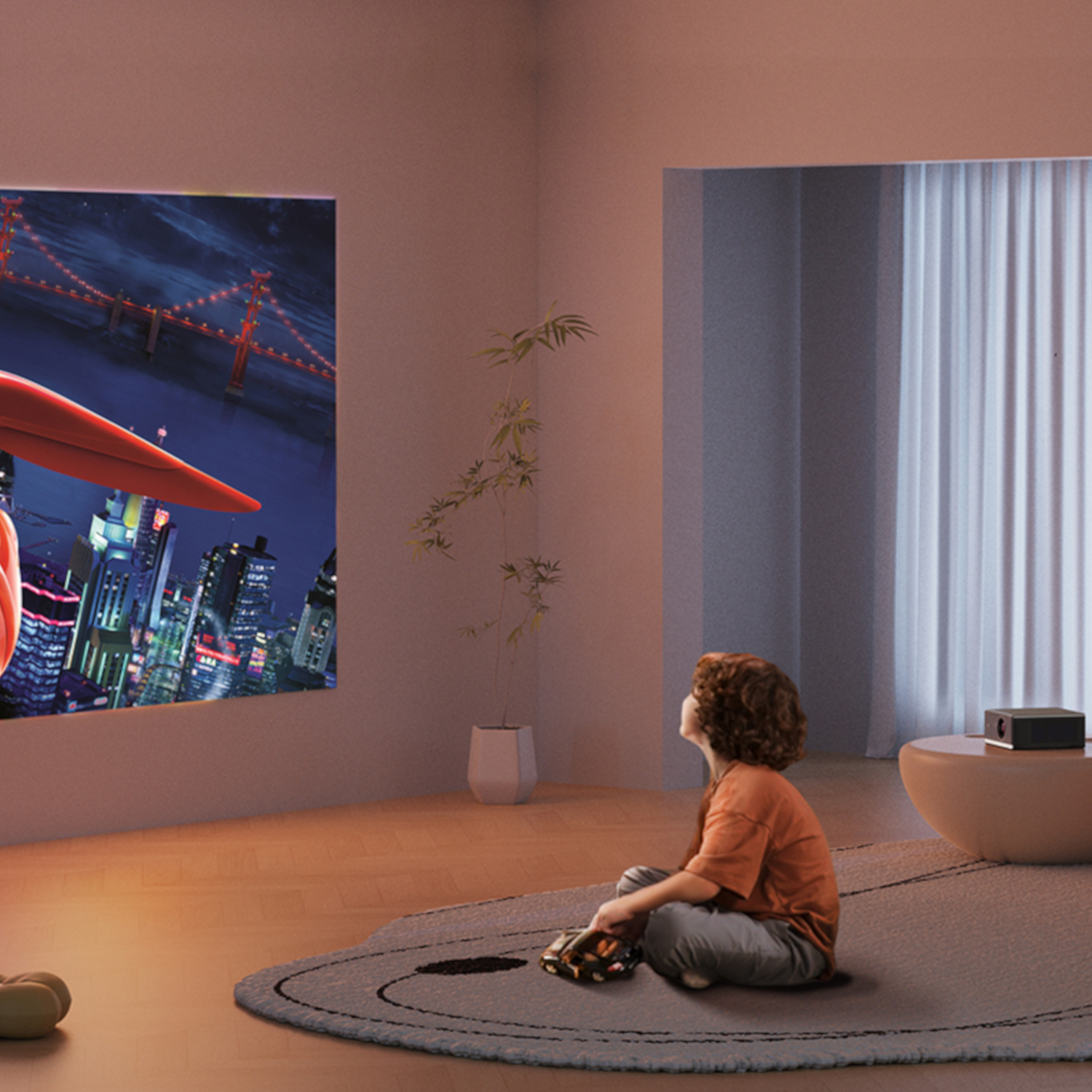 WANBO X5 Pro Full HD Smart Projector (1080p, 1100 ANSI Lumens, Android TV, ASA 3.0, 5GHz Wi-Fi, Autofocus) - Image 6