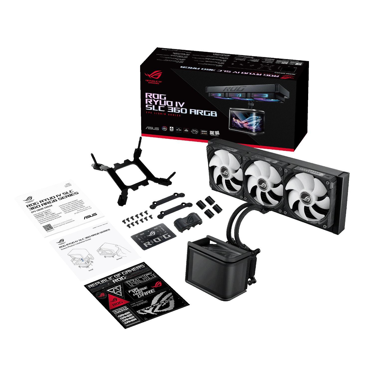 ASUS ROG Ryuo IV SLC 360mm ARGB Liquid CPU Cooler - Black - Image 8