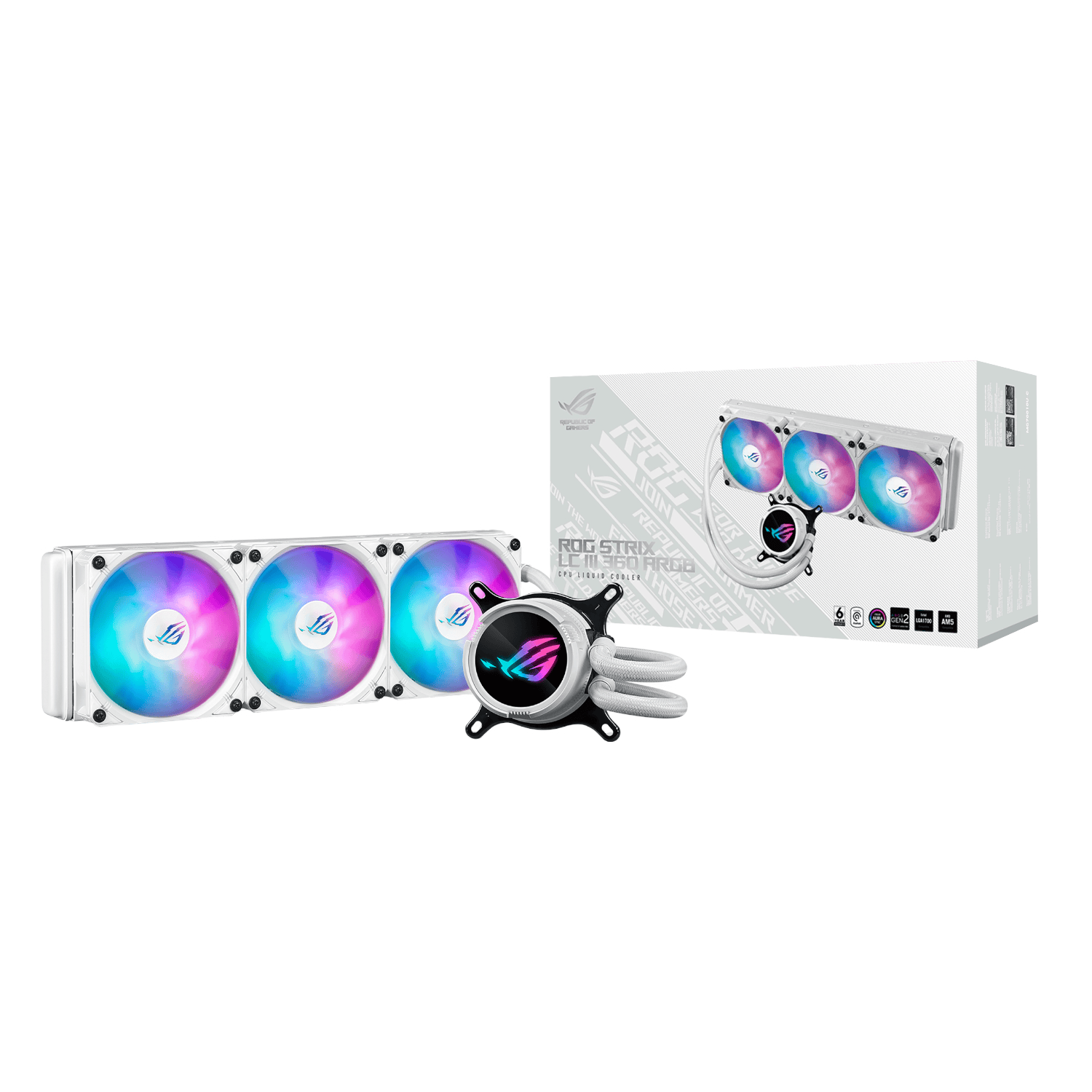 ASUS ROG Strix LC III 360mm ARGB White Edition Liquid CPU Cooler